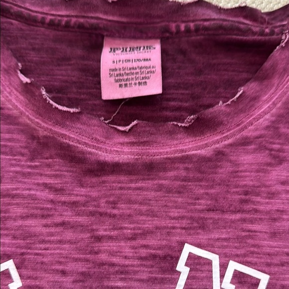 PINK Victoria's Secret Maroon Graphic Tee - Picture 2 of 4